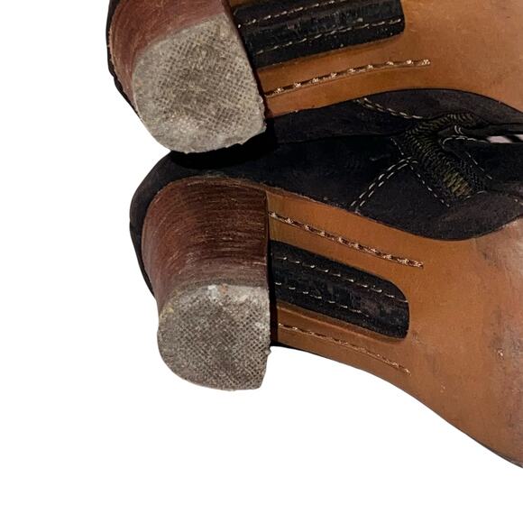 Frye Lace Villager Tall Brown Distressed Leather Lace-up Heeled Boots 6.5 77610 - Picture 10 of 12